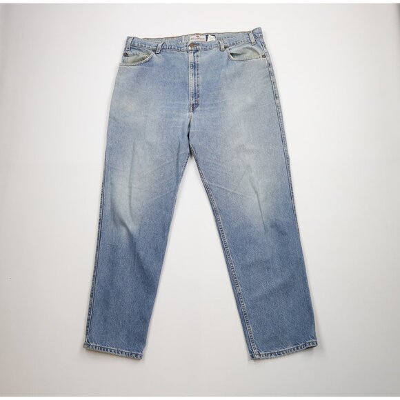 Vintage 90s Levis 540 Mens 42x32 Distressed Relaxed Fit Denim Jeans Blue Cotton